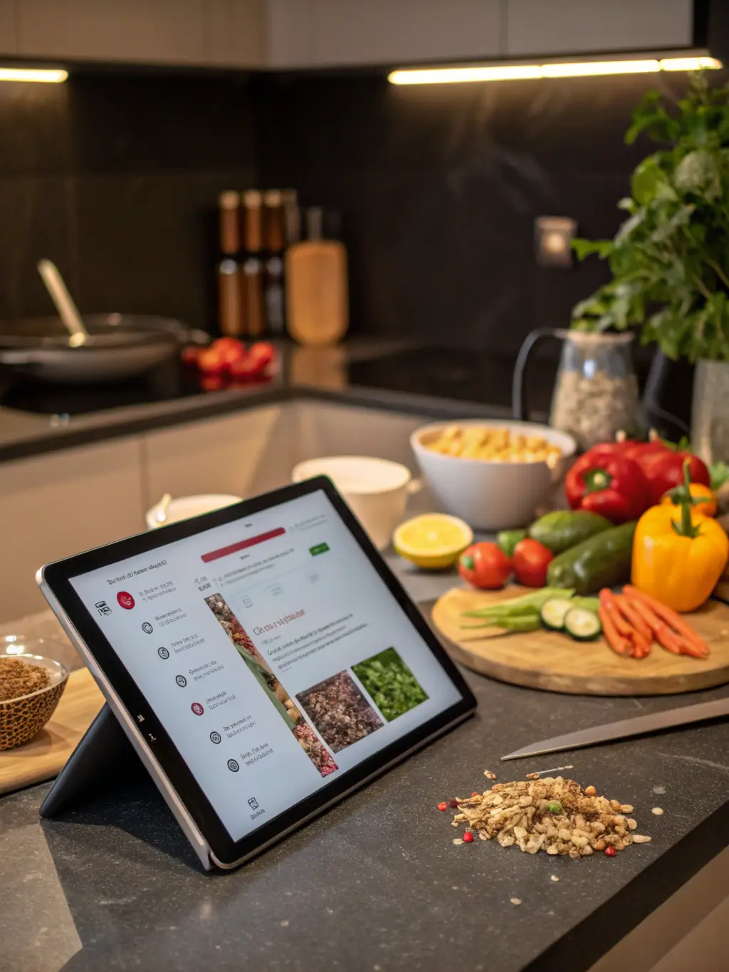A visual representation of the Culinex recipe management module, showcasing a digital recipe card with detailed instructions and ingredient lists.
